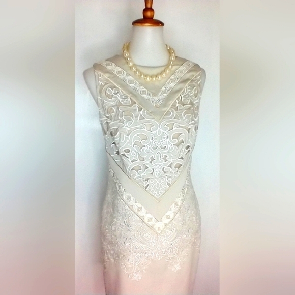 ANTONIO MELANI LACE EMBELLISHED DRESS - Picture 1 of 5